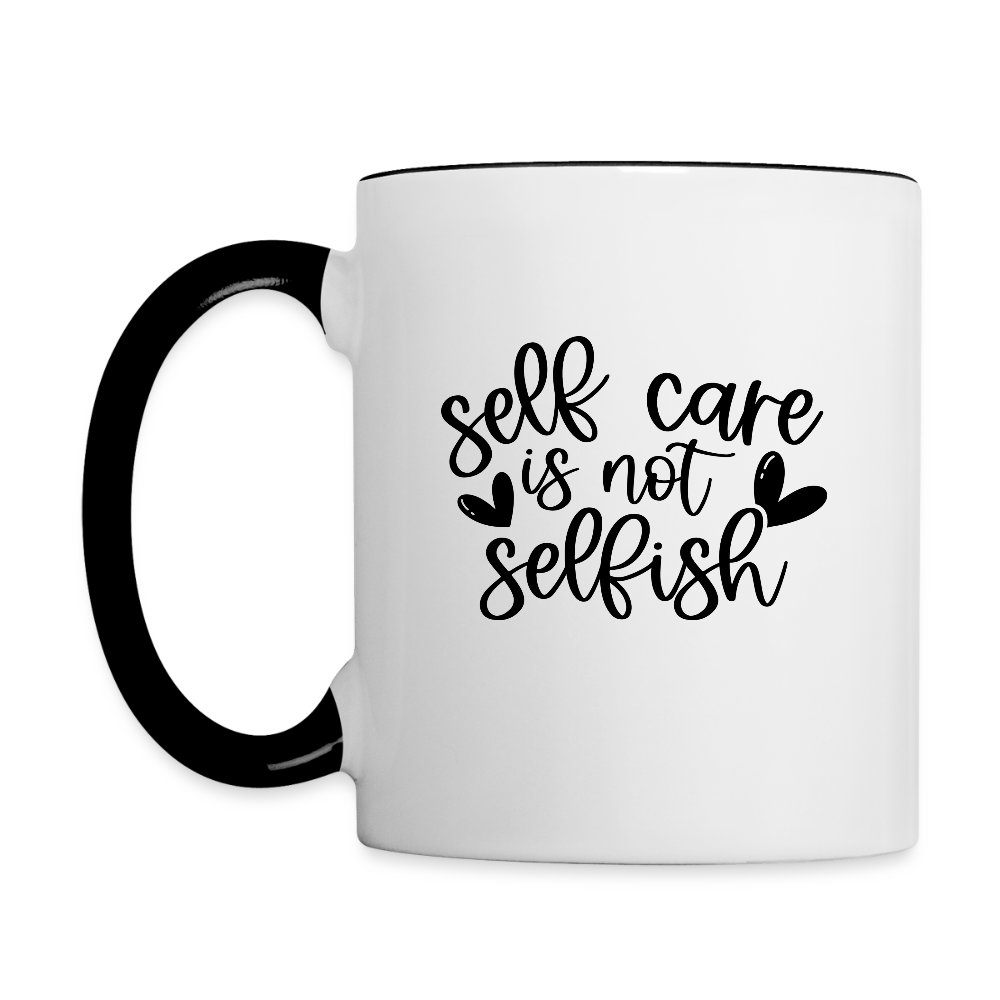 Self Care Mug - white/black