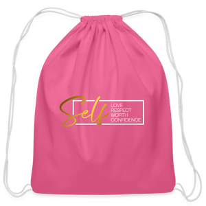 Cotton Drawstring Bag - pink