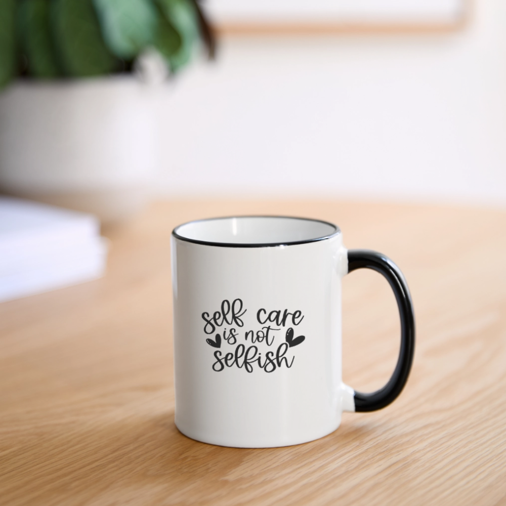 Self Care Mug - white/black