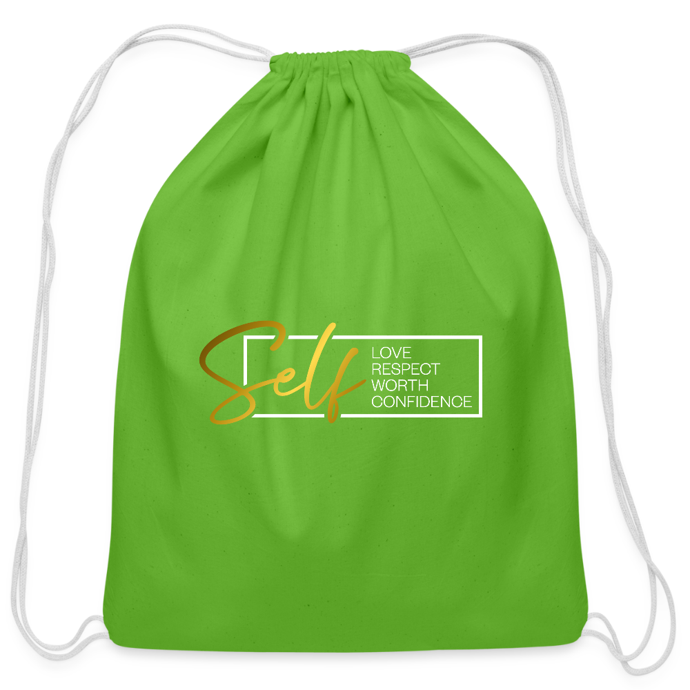 Cotton Drawstring Bag - black
