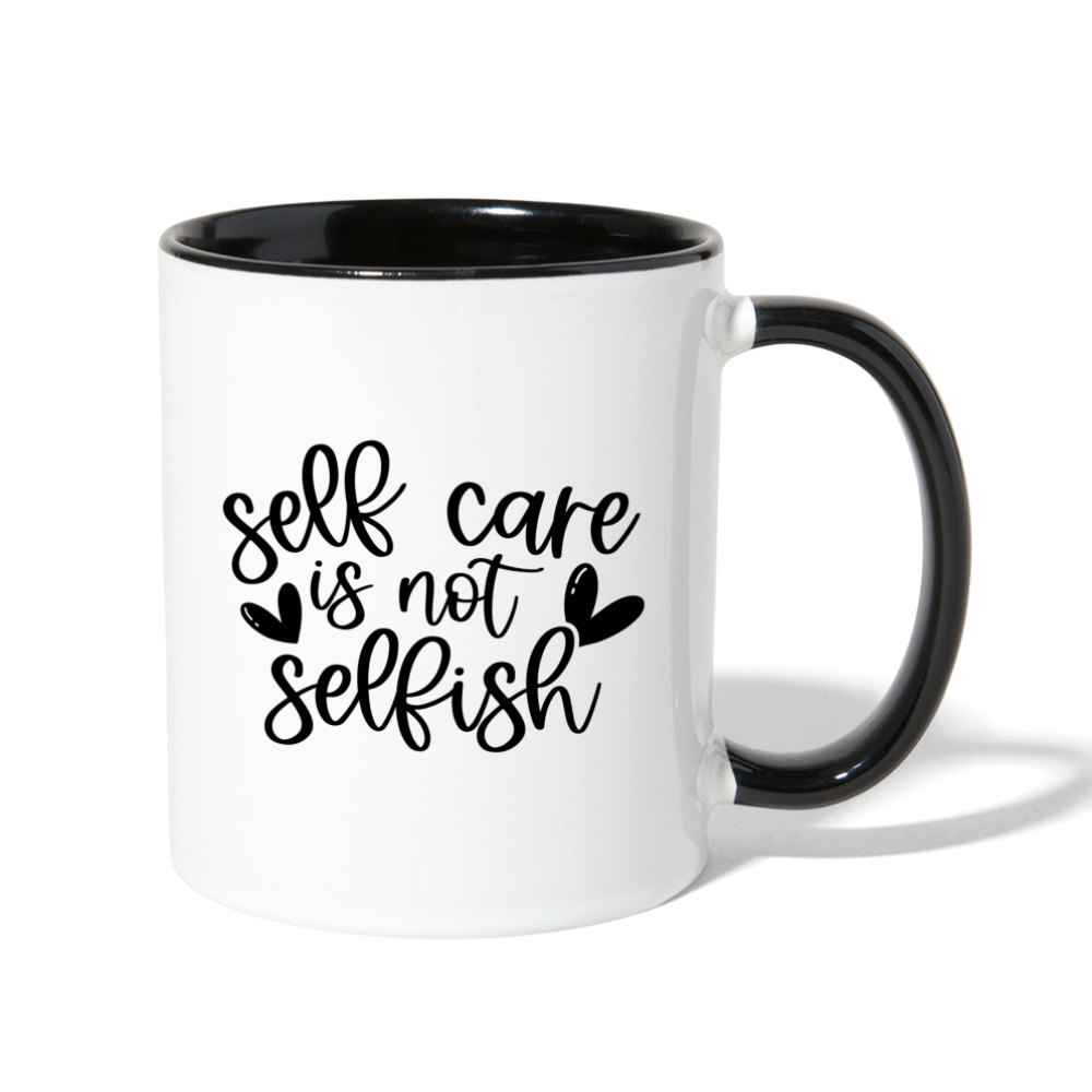 Self Care Mug - white/black